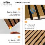 Fireproof Slat Acoustic Panels Lightweight Natural Wood Acoustic Panels 2400*600MM