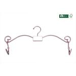 China Betterall Beautiful Popularly Chrome Metal Underwear Hanger With Clips for sale