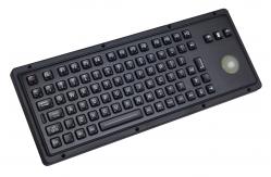 China IP65 85 keys explosion proof black industrial keyboard with backlit trackball supplier