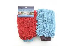 China 100% Polyester 1200gsm Microfiber Car Cleaning Wash Mitt With Elastic Cuff supplier