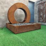 Process Welding Corten Steel Garden Features Outside