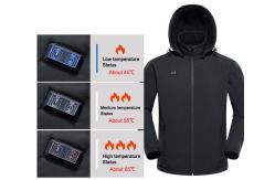 China Graphene Electric Heated Vest Jacket Fast heating With Detachable Hood OEM supplier