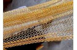 China Gold Sequin S Hook Ring Mesh Curtain For Staircases Isolation Screen supplier