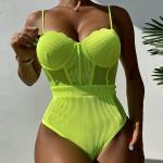Vacation Ladies One Piece Swimming Costumes For Plus Size Women for sale