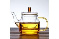 China Durable Stovetop Safe Teapot , Borosilicate Glass Clear Teapot With Infuser supplier