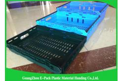 China Customized Stackable Plastic Storage Bins , Collapsible Plastic Crates With Lids supplier