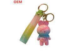 China Custom 3d Plastic Cute Cartoon Keychains OEM Factory Design Cartoon Plastic Keychains supplier