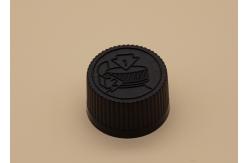 China 24 / 410 Black Plastic Screw Caps , Child Proof Cap With Pressure Lid Gasket supplier
