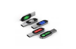 China When Working LED Light Will Shiny Crystal USB Drive 32GB 64GB 128GB supplier