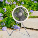 LED Ring Lights Portable Camping Fan 7800mAh Rechargeable Tent Fan for sale