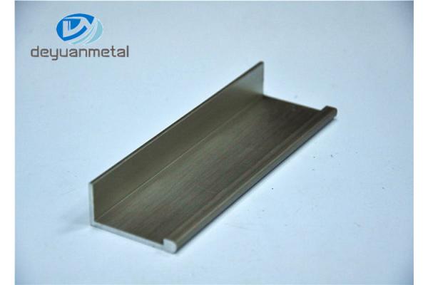 2 Meter Alloy 6063-T5 Silver  Brushed Aluminium Extrusion Profile For Cabinet