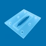 Perforated Slotted Custom Glass Parts High Precision Frosted Glass Plate for sale