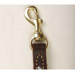 Pet Short Cow Leather Traction Large Dog Chain Rope Golden for sale