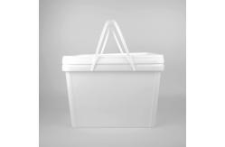 China White PP 20L 5 Gallon Square Plastic Buckets With Seal Lid supplier