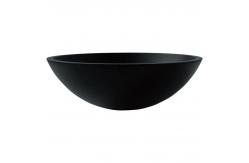 China Hotel Acid Matt Black Basin Round Bathroom Glass Anti Rust Finish supplier