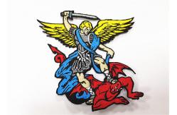 China Santa Claus Logo Iron On Embroidered Patches With Velcro Backing Eco - Friendly supplier