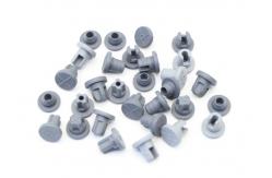 China Grey Chlorobutyl Rubber Stopper , Small Rubber Stoppers For Medicinal Glass Vials supplier