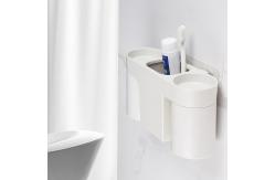 China Wall Absorbing Non Perforating Toothbrush Cup Set ABS Fall Resistant supplier