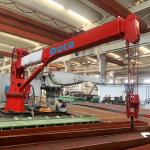 1.5t 6m Loading Telescopic Vessel Ship Deck Cranes For Cargo Lifting for sale