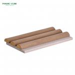 Sound -Absorbing Rounded MDF Slats Covered With Soft Leather For Living Room for sale