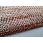 Aluminium Chain Link Metal Mesh Curtain Copper Color For Hotel Decoration for sale
