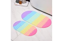China Non Slip Silicone Bathtub Mat Multipurpose With Suction Cups supplier