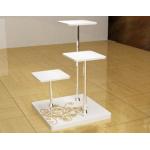 Modern Square Shape Store Display Shelving White Color For Shoes Bags for sale
