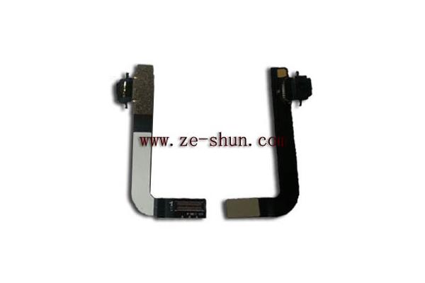 Black Cell Phone Flex Cable For iPad 4 , Plun In Flex