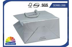 China Glossy / Matt Custom Printed Paper Bags With Handle Rope For Garment supplier