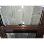 PVC Frame Vinyl Hung Window Upward Sliding Hung Brown Window