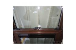 China PVC Frame Vinyl Hung Window Upward Sliding Hung Brown Window supplier