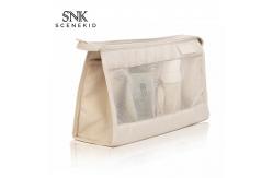 China Eco-Friendly Promotional Zipper Transparent Polyester Mesh Cosmetic Bag supplier