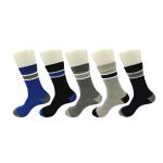 Anti - Bacterial Cashmere Cotton Dress Socks With Different Color Stripes for sale