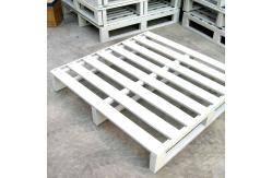 China Grey Stackable Steel Pallets Size Customized Metal Stacking Pallets supplier