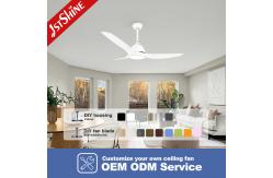 China Remote Control Plastic Ceiling Fan With Integrated 18 Watt LED Light supplier