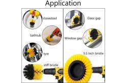 China Yellow 5 Piece Power Scrubber Cleaning Kit With PP Bristle supplier