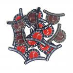 Twill Iron On Custom Logo Embroidered Patches Heat Cut Border