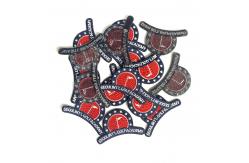China Twill Iron On Custom Logo Embroidered Patches Heat Cut Border supplier