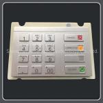 Stainless Steel Atm Pin Keypad , Encrypted Wired Keyboard With Embedded Security Chip for sale