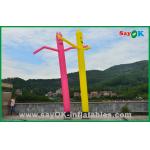 One Legged Air Dancer Holiday Decorations Red / Yellow Inflatable Tube Man Commercial Dancing Air Man for sale