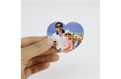 China dIY Heart Shape MDF Photo Fridge Magnets supplier