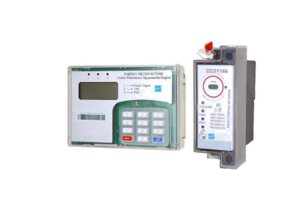 Single Phase Split Din Rail Prepayment Power Meter With CIU Pole Mounting