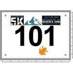 Screen Printing Race Bib Numbers Rectangular Customized Colors
