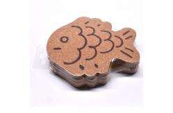 China ISO9001 Engraved Cork Fish Shaped Coasters Eco Heat Resistant supplier