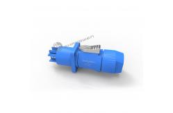China Blue Power Wire Connectors Industrial Powercon Plug Wiring Harness supplier