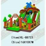 Farmland Inflatable Playground with Rainbow Slide Customized