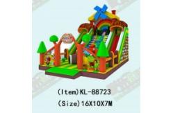 China Farmland Inflatable Playground with Rainbow Slide Customized supplier