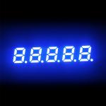 Blue Emitting LED Segment Display Common Cathode 0.28 5 Digit 200mcd