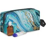 Shockproof protective &Store Portable Shaving Kit Bag, Blue Gilt Marble,Wash Bag for Travel, Gym, Camping for sale