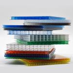Lightweight Durable 6mm To 20mm Four Wall Polycarbonate Hollow Sheet For Easy Handling for sale